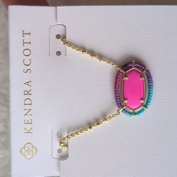 Kendra Scott Jewelry - Threaded Elisa Gold Pendant Necklace in Pink Mix NWT New
